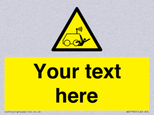 Custom warning run over by operator controlled machine